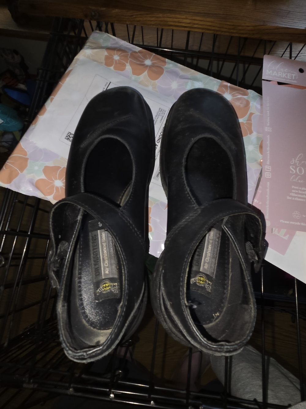 Dr. Martens Black Mary Jane Flats with Strap